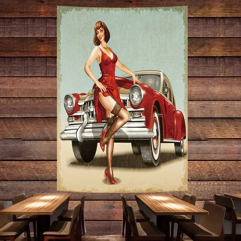 Auto Repair Shop For Sale - Vintage Car Sales Service Poster Tapestry